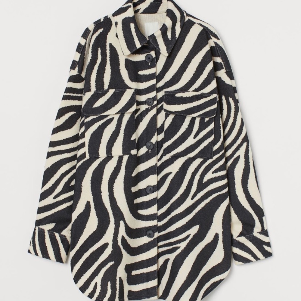 Zebra print oversized shirt jacket - Picture 3 of 4